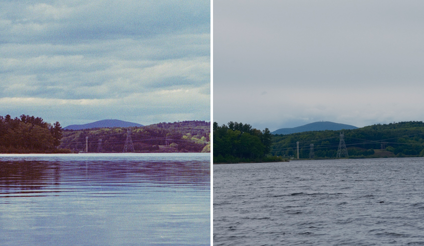 Two images comparing Fujifilm GFX to medium format film.